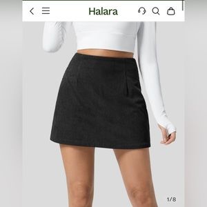 HALARA black corduroy skirt